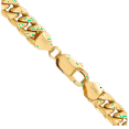 thumbnail image 3 of 10K Solid Yellow Gold 7.3mm Miami Cuban Curb Link Chain Necklace, 3 of 5