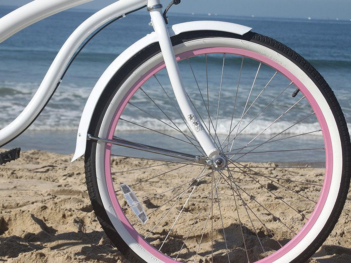 Firmstrong Bella Fashionista, 26", Women's, Three Speed, White/Pink