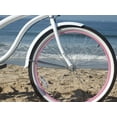 thumbnail image 5 of Firmstrong Bella Fashionista, 26", Women's, Three Speed, White/Pink, 5 of 19