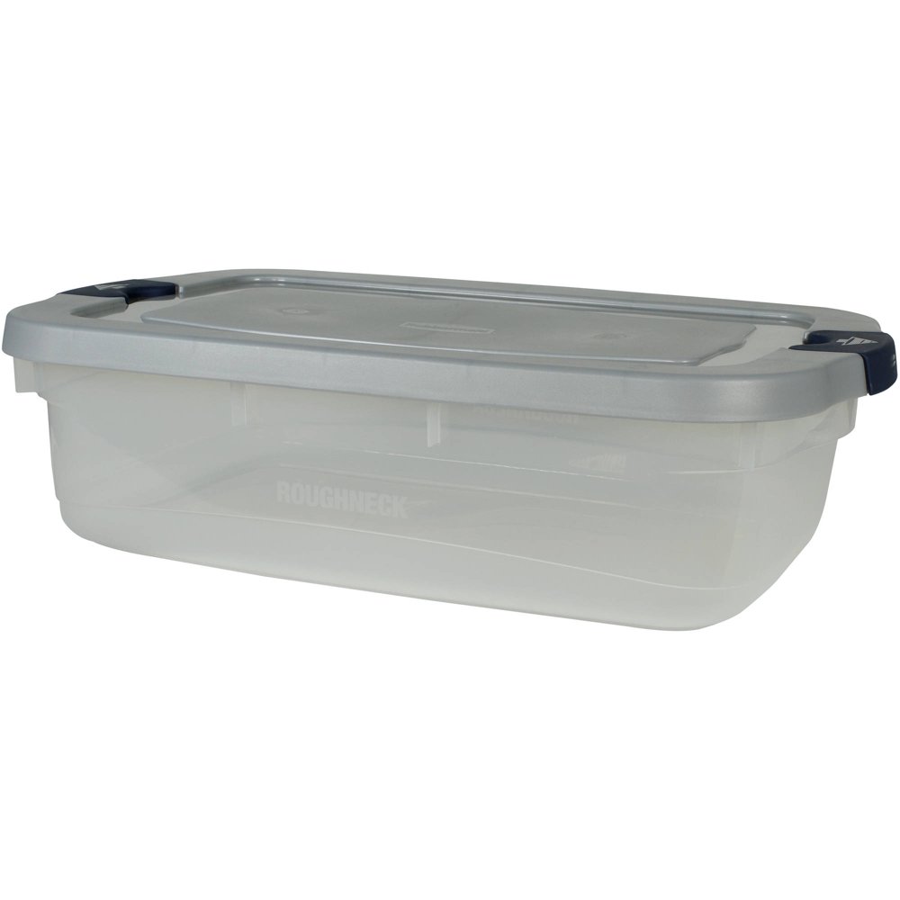 Rubbermaid Roughneck Clears Storage Tote Bins, 31 Qt (7.75 Gal), Clear