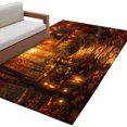 Cabin Styel Rug Autumn Log Cabin Area Rugs 2.7x5ft Rustic Country Stone Path String ...