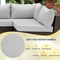 thumbnail image 4 of HOMREST Outdoor Replacement Cushions for Patio Furniture,Water-Repellent Sofa Cushions for 6-Seat Rattan Wicker Sectional Patio Conversation Sets,14-Piece Cushions Set for Outdoor Couch（Light Grey）, 4 of 8