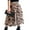 Khaki, variant on Caitzr Women Tutu Tulle Skirt Elastic High Waist Layered Skirt Floral Print Mesh A-Line Midi Skirt