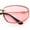 Gold - Pink, variant on Rimless Narrow Rectangle Wrap Luxury Metal Rim Oversized Sunglasses Gold - Black