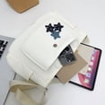 thumbnail image 2 of Bolso bandolera para mujer, bolso de mano informal con forma de estrella, bolso de libros para estudiantes (blanco), 2 of 9