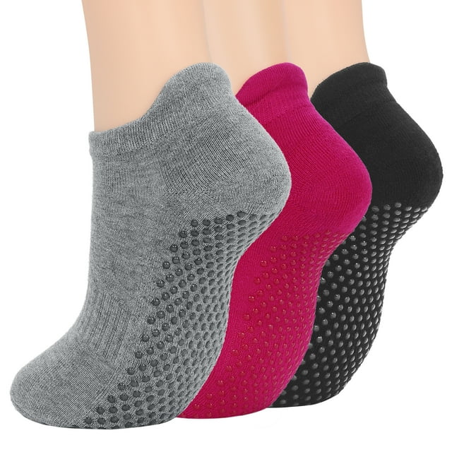 Zando Non Skid Socks Womens Low Cut Hospital Socks with Grips for Women Anti Slip Socks