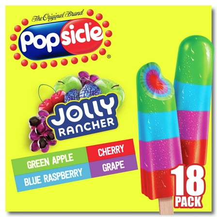 Popsicle Jolly Rancher Colors from Natural Sources Popsicle Ice Pops, 18 Count