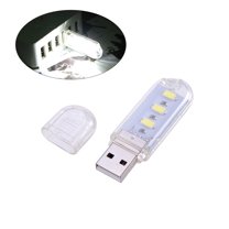 Portable USB LED Night Light for Keyboard Laptop, Mini Table Lamp with White Light for Reading and Work