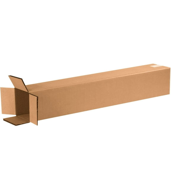 BOX USA 15 Pack of Heavy-Duty Double Wall Corrugated Cardboard Boxes, 6" L x 6" W x 36" H, Kraft, Shipping, Packing and Moving
