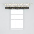 thumbnail image 2 of Ambesonne Star Window Valance, Dots Stripes Celebration, 54" X 12", Black White Yellow, 2 of 3