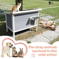 thumbnail image 5 of Outdoor Cat House Weatherproof Insulated Cat Houses for Outdoor Cats Large Feral Cat House Shelter Outdoor for Winter with All-Round Foam, 5 of 9