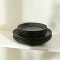 thumbnail image 3 of Stone Lain Elio 4-Piece Dinner Plate Set Stoneware, Black, 3 of 5