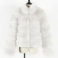 thumbnail image 5 of Azrian Winter Coats for Women,Warm Fluffy Faux Fur Jackets,Plus Size Womens Ladies Solid Warm Faux Coat Jacket Winter Turn Down Collar Outerwear Fuzzy Jacket Coat Jackets for Women Clearance, 5 of 5