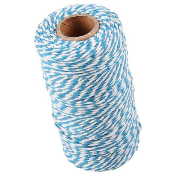 ziyahi 328 Feet (100m)Colored Cotton Twine String Rope Cord for Crafts Blue  