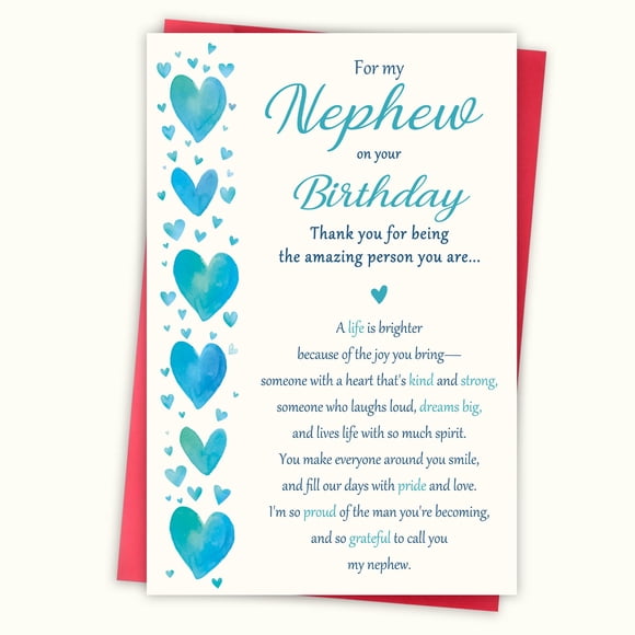 Tarjeta de cumpleaños Blumon Happy Birthday para sobrino de Uncle Aunt