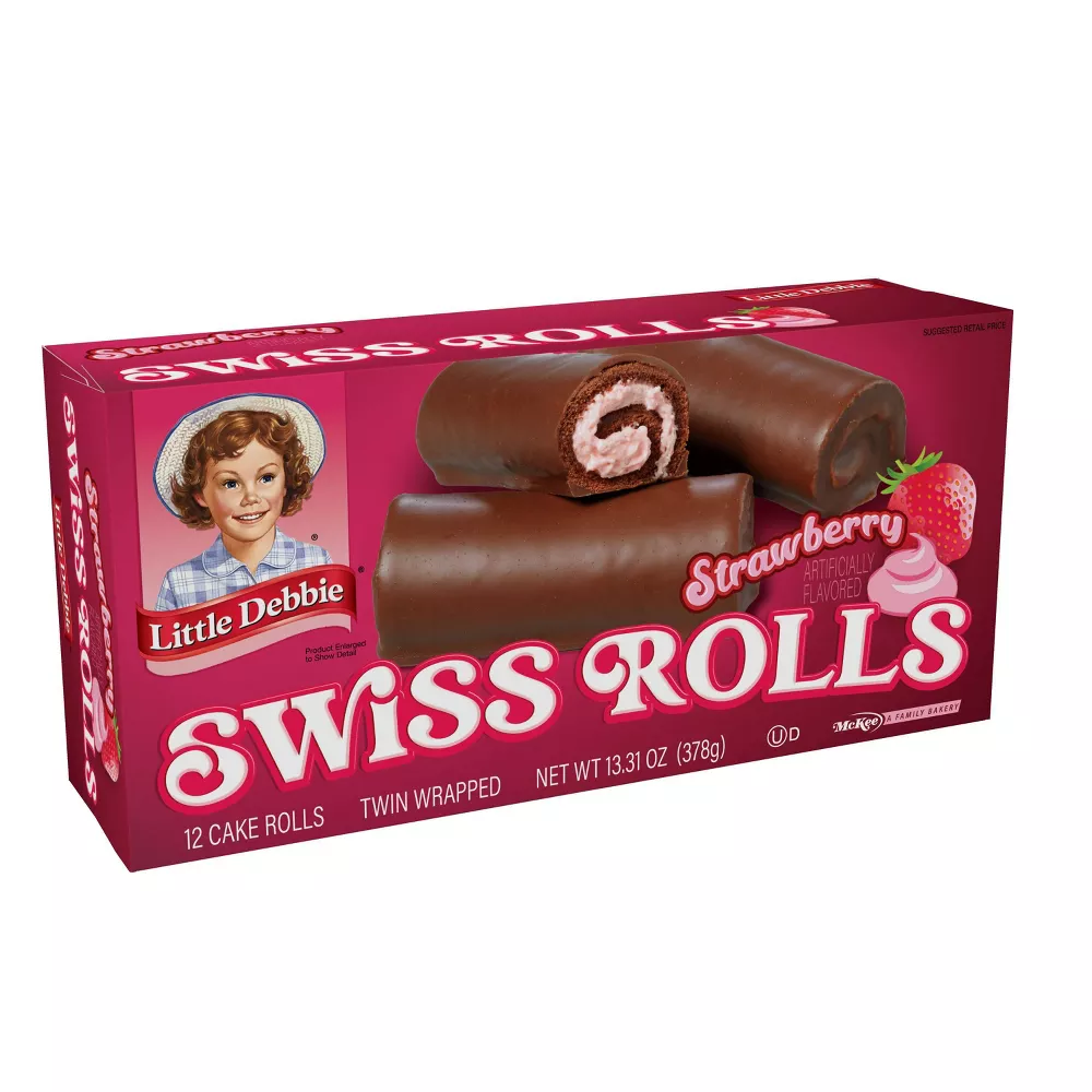 Little Debbie Strawberry Swiss Rolls pack of 2