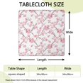 thumbnail image 2 of Pioneer Flower Floral Print Pattern Square Fitted Tablecloth with Elastic Edge,Square Table Cover,Washable Elastic Table Cover for Home Kitchen Party Decor 34"x34", 2 of 6
