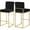 Black/Gold, variant on Meridian Furniture Giselle 26"H Velvet Counter Stool in Green