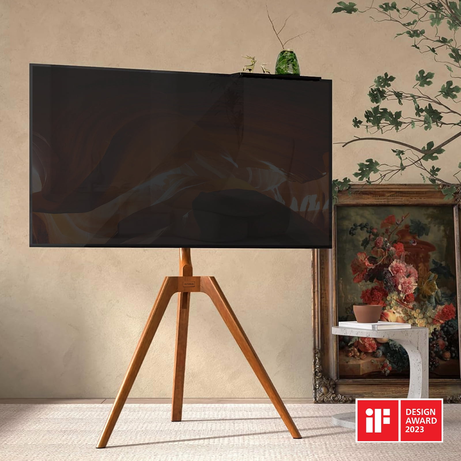 PUTORSEN Premium Wood Easel TV Stand