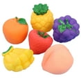 thumbnail image 1 of 6PCS Bath Toy Set Assorted Fruit Bathtub Toy Shower Toy Squeaky Toy for Kids, 1 of 10