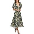 thumbnail image 3 of Tanya Taylor womens  Evette Linen & Silk-Blend Mini Dress, 0, Metallic, 3 of 4