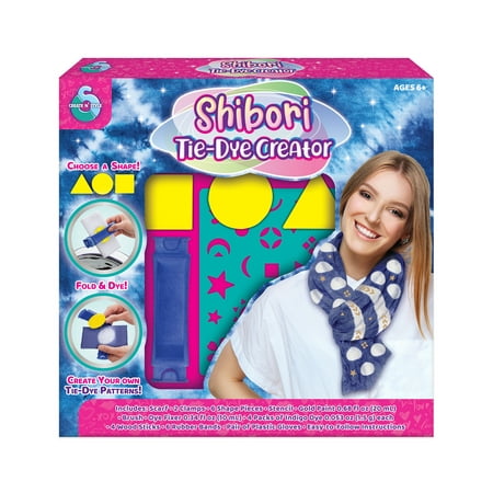 Create and Style Shibori Tie-Dye Creator Craft Kit (29 Pieces), Unisex, for Children Ages 6+