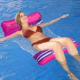 thumbnail image 1 of Hamaca De Agua Hamaca de agua inflable Cama flotante de natación de piscina de PVC impresa con malla (rojo rosa), 1 of 6