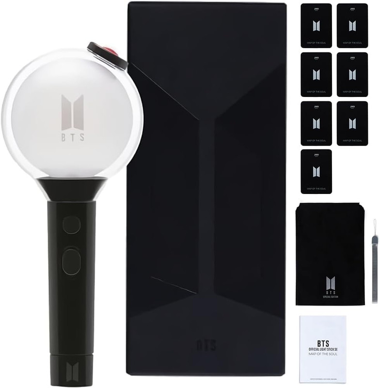 miuhuy BTS Lightstick Official Special Edition with 7 Photocards Kpop Merch Merchandise, Map of The Soul 7 Special Edition, Connect Mobile APP to Adjust The Customize Color