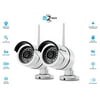 Vimtag? B1 [2 Pack] White Outdoor Camera, Wi-Fi, Video Monitoring, Surveillance, Security Camera, Plug/play, Night Vision, (32 GB SD Card Pre Installed)
