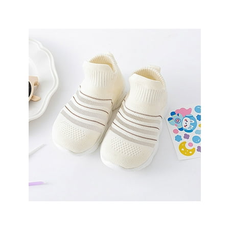

Zodanni Kids Athletic Shoe Knit Upper Running Shoes High Top Sock Sneakers Gym Platform Trainers School Comfortable Slip On White 8.5C