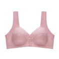 thumbnail image 2 of Dwellite Bras for Women Senior Front Closure Plus Size Comfy Breathable Full Support Everyday Bra with Snaps 2026 Pink 40, 2 of 7