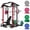Red Smith Machine/340LBS Colorful Plates/Weight bench, variant on Mitonos Multi-Function Smith Power Cage, 2000 LBS Heavy Duty Squat Rack with Dual Cable Crossover System, All-in-One Home Gym Strength Training Frame with Fitness Accessories