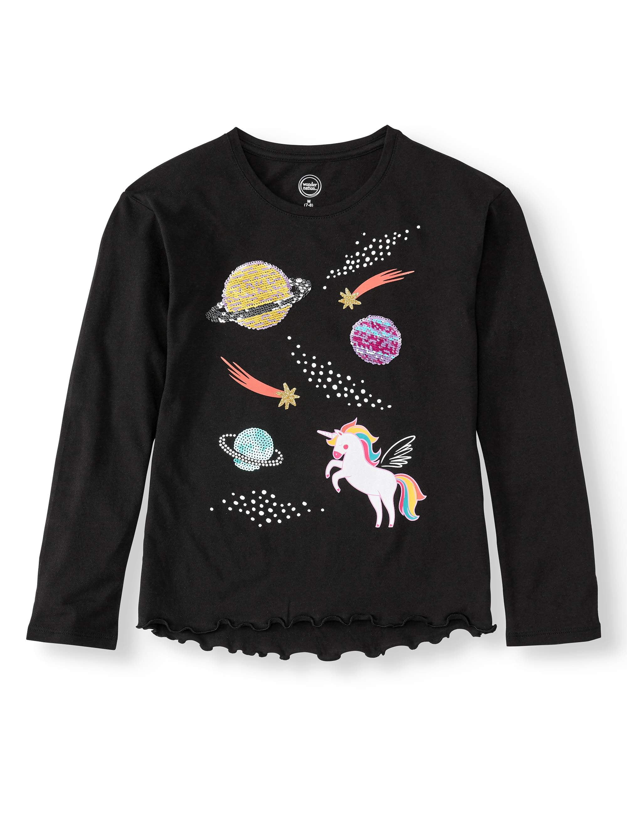 little girl flip sequin shirt