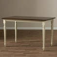 thumbnail image 3 of Baxton Studio Napoleon French Country Cottage Buttermilk and "Cherry" Brown Finishing Wood Dining Table, 3 of 17