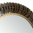 thumbnail image 4 of Safavieh Storm 30 in. Radiant Rings Round Mirror, Antique Brass, 4 of 5