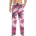 thumbnail image 3 of Men's Pajama Pants with Pockets Sleepwear Lounge Pants Stretch Casual Camo Pink Camouflage, 3 of 6
