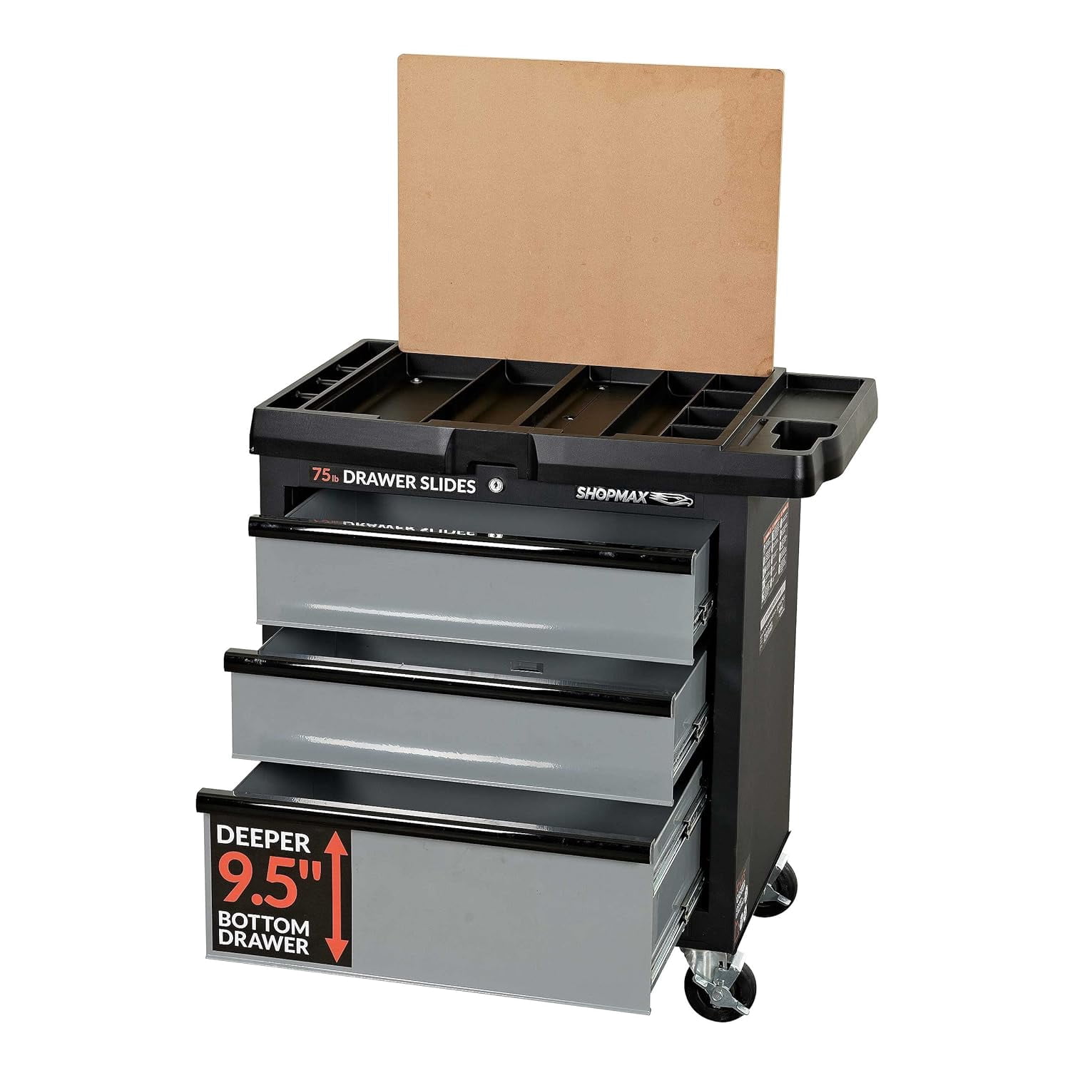 27 in. 3-Drawer Mobile Workstation
