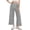 Gray #15, variant on KDDYLITQ Track Pants Women Cropped Elastic Waist Wide Leg Striped Trousers Outdoor Hiking Workout Casual Joggers Pants with Pockets Black XL