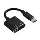 thumbnail image 1 of Tholdsy Convertidor de carga de auriculares 2 en 1 tipo C a conector de 3,5 mm, reemplazo de adaptador de audio USB tipo C para Mate 20 Pro Teléfono y Comunicación negro, 1 of 6