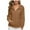 Coffee, variant on Sakmal Beige Jackets for Women Zip Up Fleece Workout Jacket Cropped Solid Casual Coats for Women