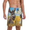 thumbnail image 2 of Sikiie Funny Countryside Donkey Mens Pajama Shorts, Lightweight Lounge Pant with Pockets Soft Sleep Pj Shorts for Men, 2 of 6