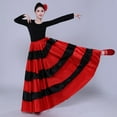 thumbnail image 6 of Spanish Dance Skirt Belly Dance Skirt Big Swing Flamenco Skirts Spanish Folk Costume for Mexico Ballet Folklorico, 6 of 9