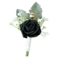 thumbnail image 2 of Ramillete para muñeca Yotijar conjunto de boutonniere rosa negro, 2 of 7