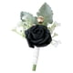 thumbnail image 2 of Boutonniere Artificial BLESIY Rosa Flores Ramilletes negro, 2 of 3