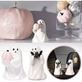 thumbnail image 2 of Figuras de fantasmas de cerámica, pequeñas figuras de fantasmas aterradoras, linda figura decorativa de fantasma de Halloween, decoración de estatua de escultura de fantasma de Halloween, decoraciones, 2 of 7