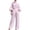 Pink, variant on Women's 2-Piece Set Chiffon Two-Piece Outfit Stand Collar Set Puff Sleeve Pants Set Wide-Leg Work Outfit Elegant Matching Set High Waisted Solid Color, Pink