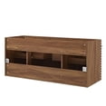 thumbnail image 2 of Pemberly Row 48" MDF and Particleboard Bathroom Vanity Cabinet-Walnut, 2 of 8