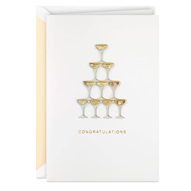 Tarjeta de boda Hallmark Signature color champán 13x18 cm