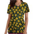 thumbnail image 1 of Pisexur Womens Scrub Tops Boasting Colorful Floral Prints Along With Short Sleeve Scrub Tops Suitable for Nursing Uniforms With Convenient Pockets, 1 of 4
