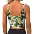 thumbnail image 4 of Picia Hawaii Palms Sports Bra for Women,Padded Strappy Sports Bras Medium Support Yoga Bra with Removable Cups,Running Yoga Bra-X-Large, 4 of 9